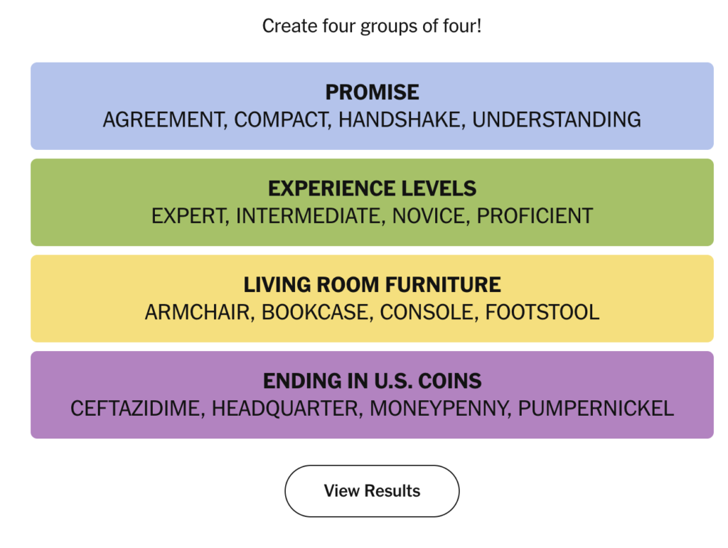 NYT CONNECTIONS TODAY