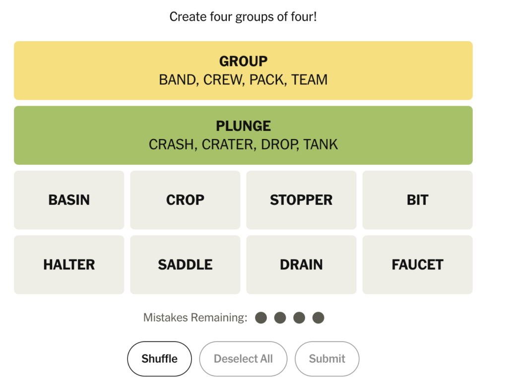 Nyt connections today